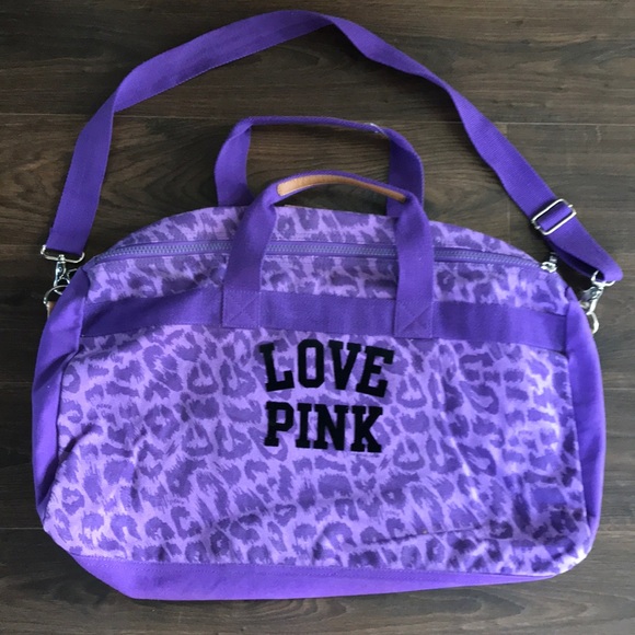 PINK Victoria's Secret Handbags - Vintage Victoria’s Secret PINK leopard duffle bag